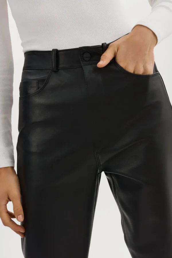 LAMARQUE Pants&Shorts | ADELINE | Leather Jeans Black