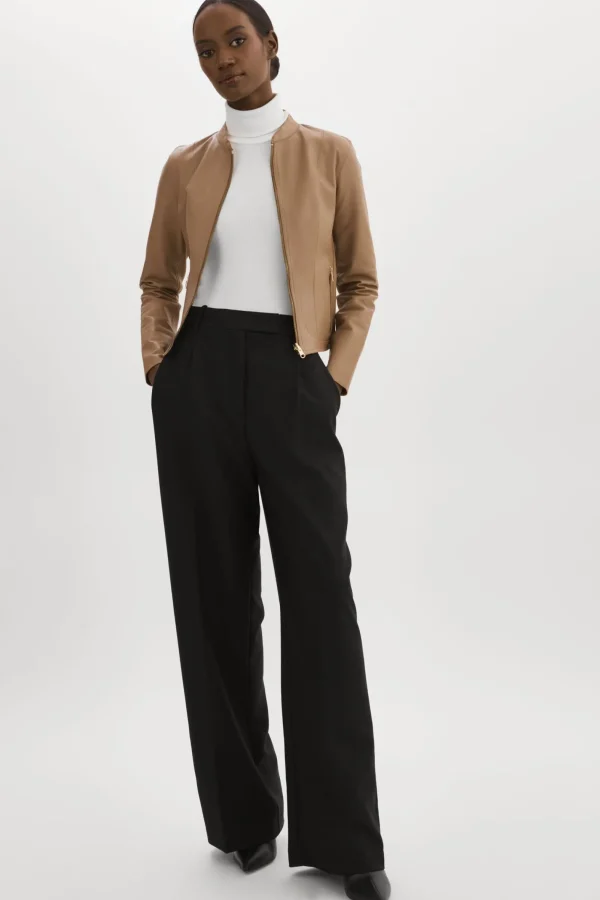 LAMARQUE Leather Jackets | CHAPIN | Reversible Leather Bomber Mocha/Gold