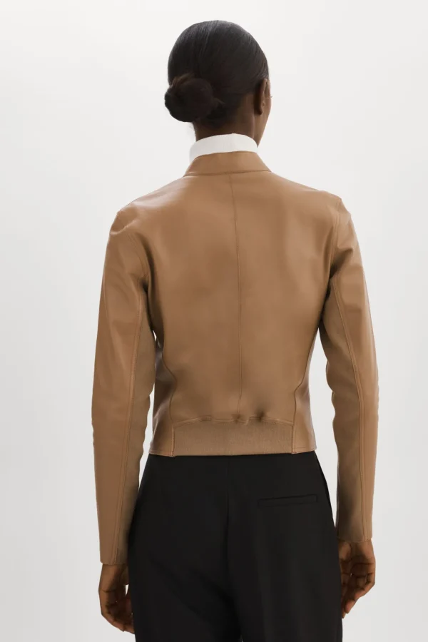 LAMARQUE Leather Jackets | CHAPIN | Reversible Leather Bomber Mocha/Gold