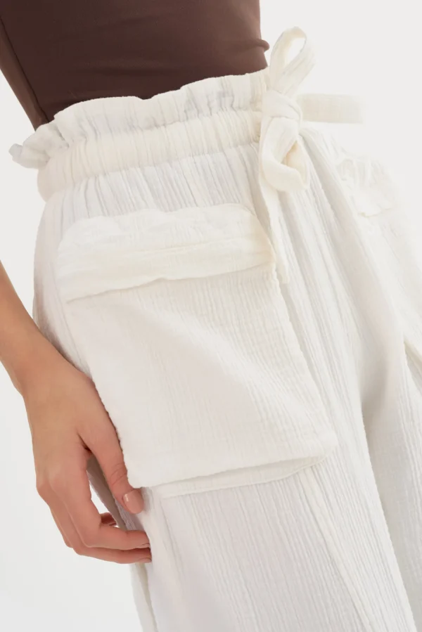 LAMARQUE Pants&Shorts | CRESTIN | Cotton Cargo Pants Off White