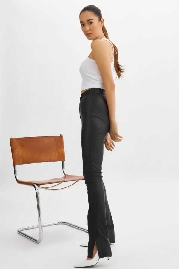 LAMARQUE Pants&Shorts | DAWN | Stretch Leather Pants Black