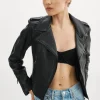 LAMARQUE Leather Jackets | DONNA | Iconic Leather Biker Jacket Black Black