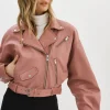 LAMARQUE Leather Jackets | DYLAN | 80's Leather Biker Jacket MAUVE PINK
