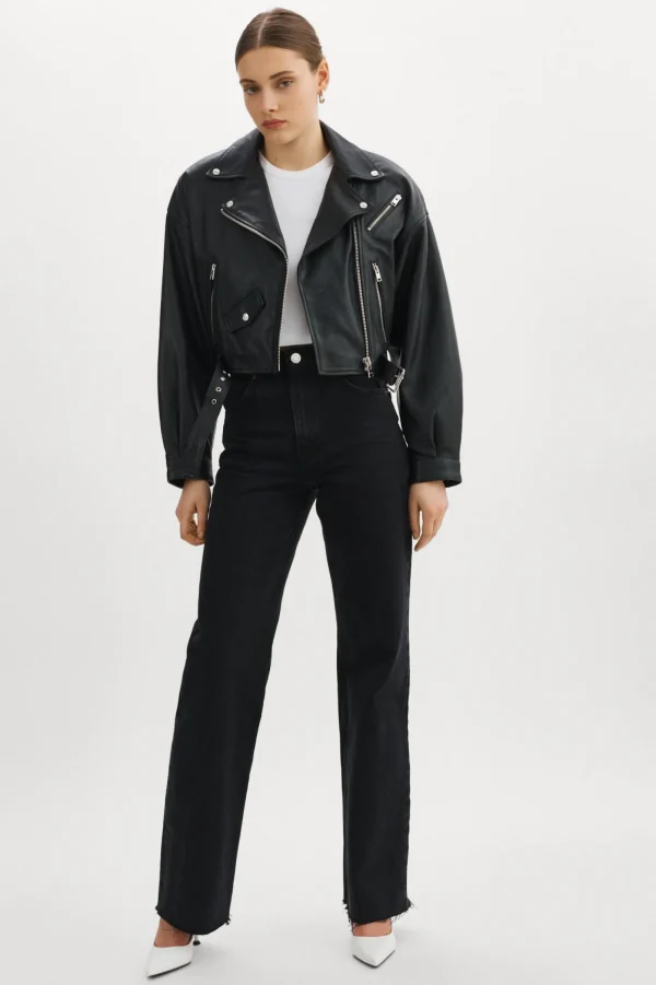 LAMARQUE Leather Jackets | DYLAN | 80's Leather Biker Jacket Black