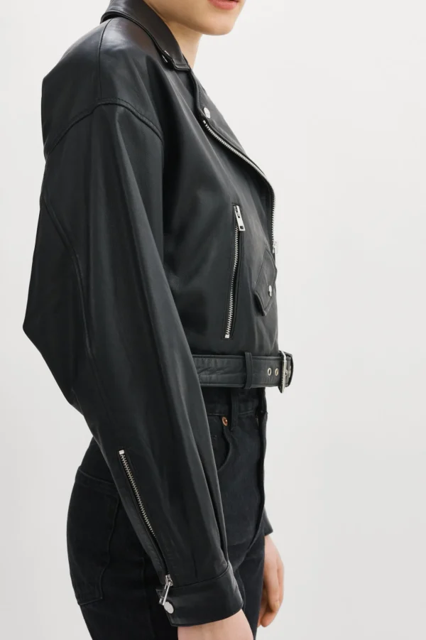 LAMARQUE Leather Jackets | DYLAN | 80's Leather Biker Jacket Black