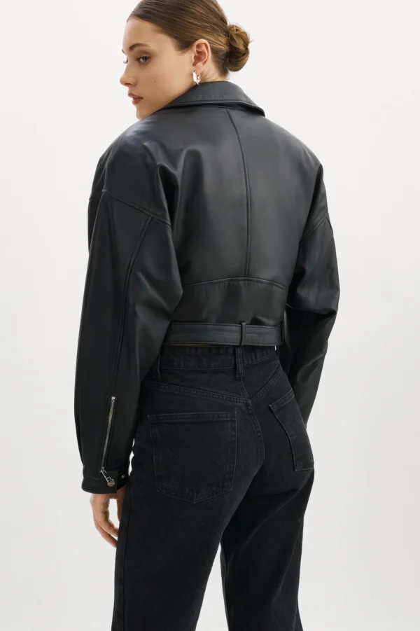 LAMARQUE Leather Jackets | DYLAN | 80's Leather Biker Jacket Black