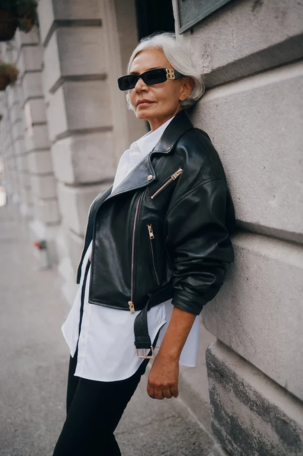 LAMARQUE Leather Jackets | DYLAN | 80's Leather Biker Jacket Black