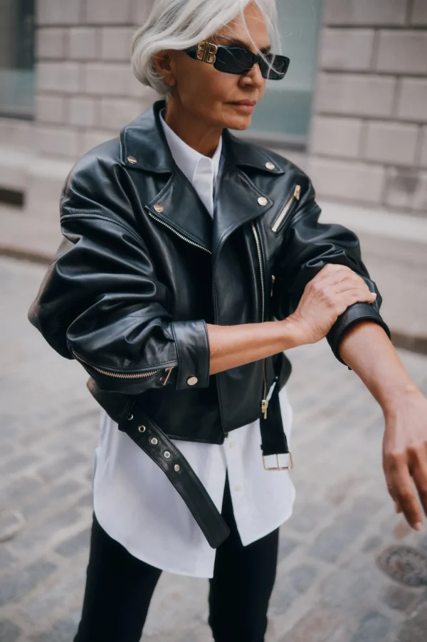 LAMARQUE Leather Jackets | DYLAN | 80's Leather Biker Jacket Black