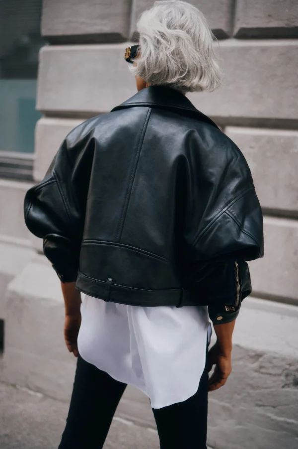 LAMARQUE Leather Jackets | DYLAN | 80's Leather Biker Jacket Black