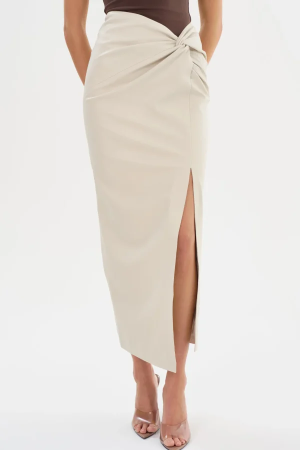 LAMARQUE Skirts | EILEEN | Faux Leather Maxi Skirt Bone