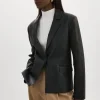 LAMARQUE Leather Jackets | ELZA | Leather Blazer Black