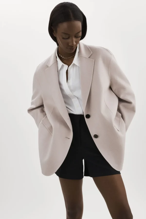 LAMARQUE Coats&Jackets | ENNIS | Oversized Wool Blazer Feather Grey
