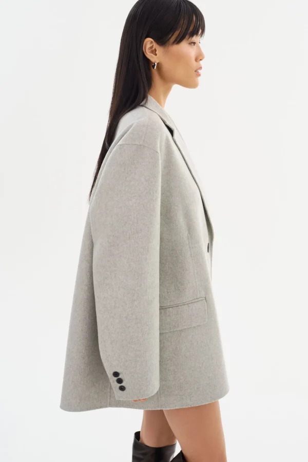 LAMARQUE Coats&Jackets | ENNIS | Oversized Wool Blazer Light Grey