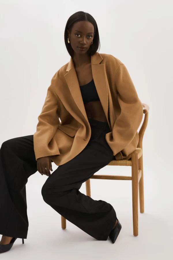 LAMARQUE Coats&Jackets | ENNIS | Oversized Wool Blazer Camel