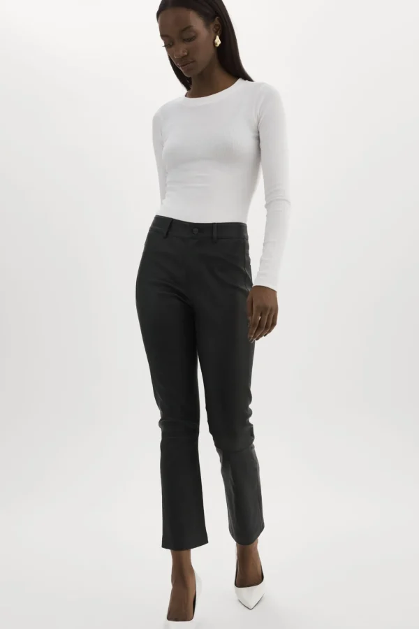 LAMARQUE Pants&Shorts | FARIS | Stretch Leather Pants Black