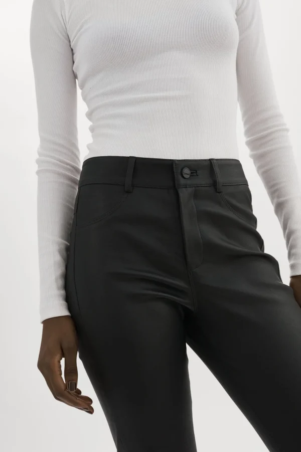 LAMARQUE Pants&Shorts | FARIS | Stretch Leather Pants Black