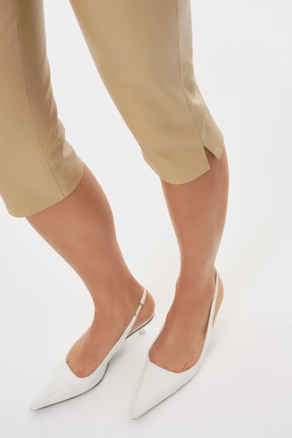 LAMARQUE Pants&Shorts | FAYA | Faux Leather Capri Pants Wheat