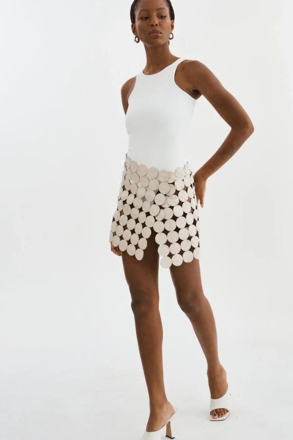 LAMARQUE Skirts | FENNA | Multi Circle Mini Skirt Bone