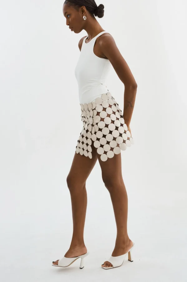 LAMARQUE Skirts | FENNA | Multi Circle Mini Skirt Bone