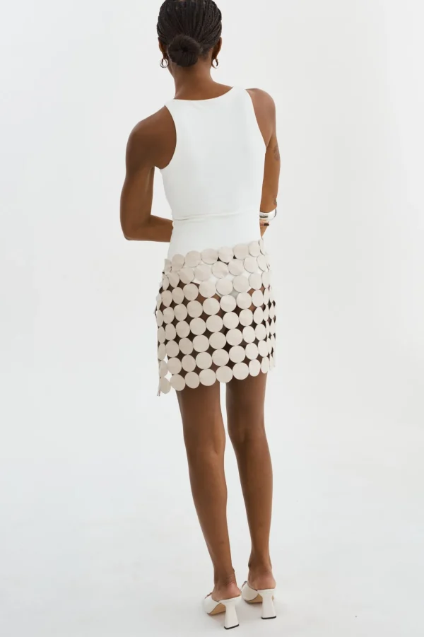 LAMARQUE Skirts | FENNA | Multi Circle Mini Skirt Bone