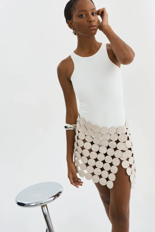 LAMARQUE Skirts | FENNA | Multi Circle Mini Skirt Bone