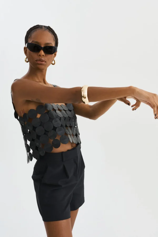 LAMARQUE Tops | FINLEY | Multi-Circle Top Black
