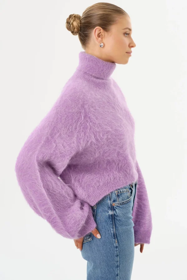 LAMARQUE Tops | GARCELLE | Wool Turtleneck Sweater Lavender Mauve