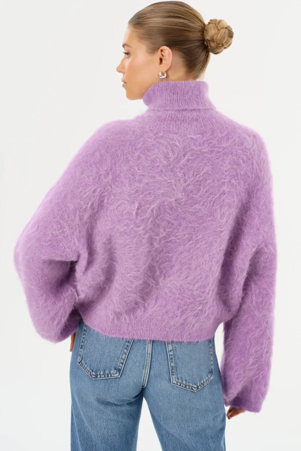 LAMARQUE Tops | GARCELLE | Wool Turtleneck Sweater Lavender Mauve