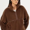 LAMARQUE Tops | HELSA | Polar Fleece Pullover Chestnut