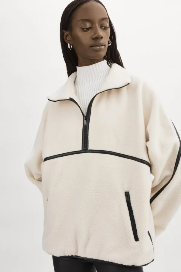 LAMARQUE Tops | HELSA | Polar Fleece Pullover Ivory