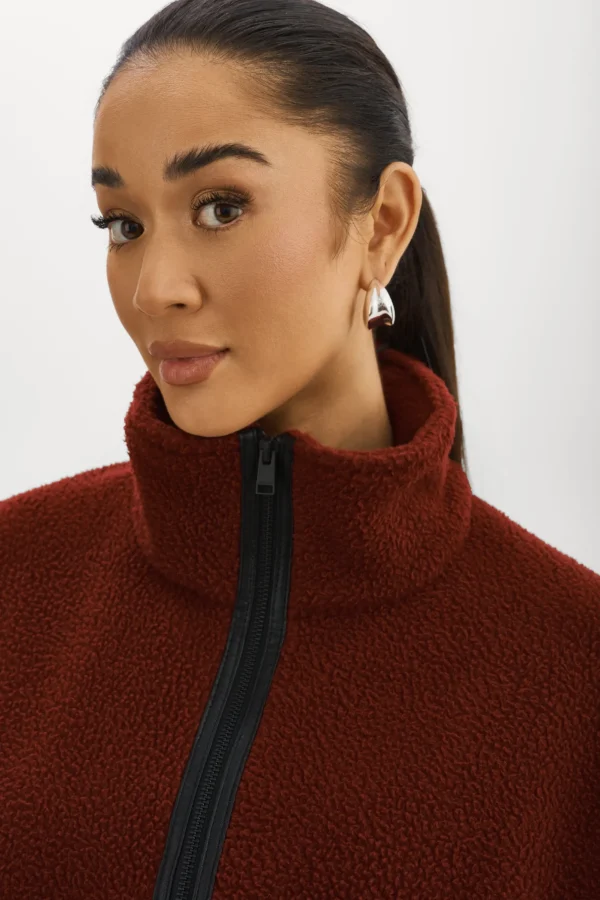 LAMARQUE Tops | HELSA | Polar Fleece Pullover Syrah
