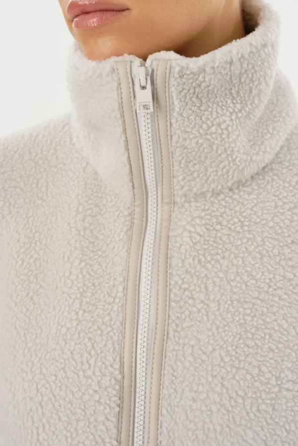 LAMARQUE Tops | HELSA | Polar Fleece Pullover Light Grey