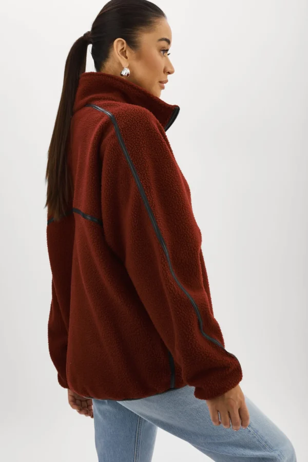 LAMARQUE Tops | HELSA | Polar Fleece Pullover Syrah