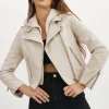 LAMARQUE Leather Jackets | HOLY | Leather Biker Jacket With Removable Hood Bone