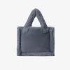 LAMARQUE Accessories | JADE Faux Fur Tote Bag Smoky Blue