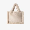 LAMARQUE Accessories | JADE Faux Fur Tote Bag Oat