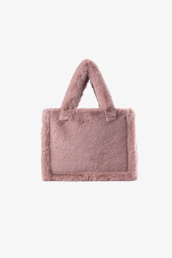 LAMARQUE Accessories | JADE Faux Fur Tote Bag Smoky Pink