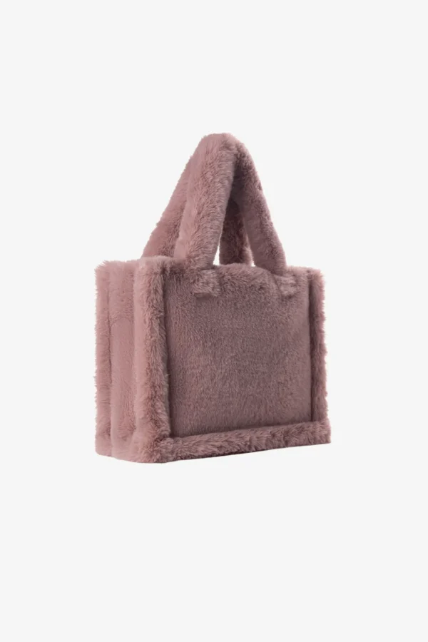 LAMARQUE Accessories | JADE Faux Fur Tote Bag Smoky Pink