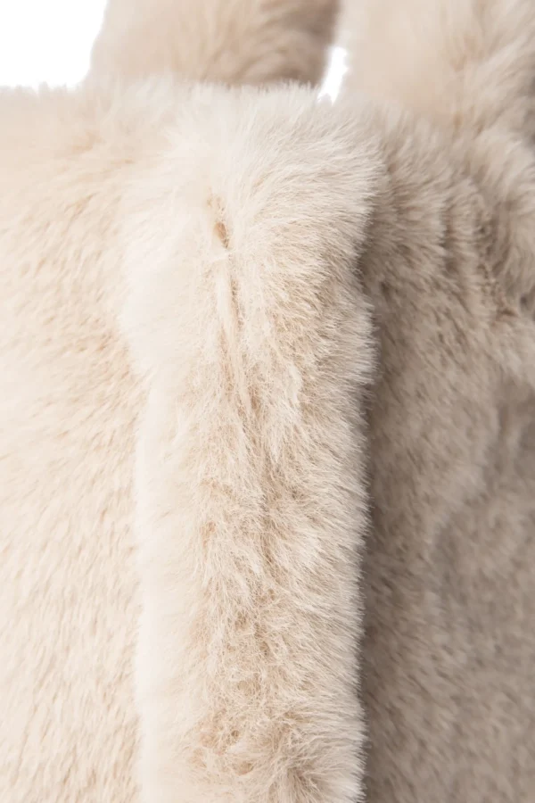 LAMARQUE Accessories | JADE Faux Fur Tote Bag Oat