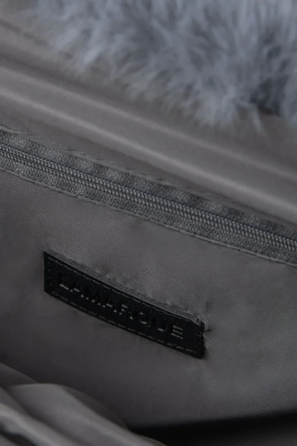 LAMARQUE Accessories | JADE Faux Fur Tote Bag Smoky Blue