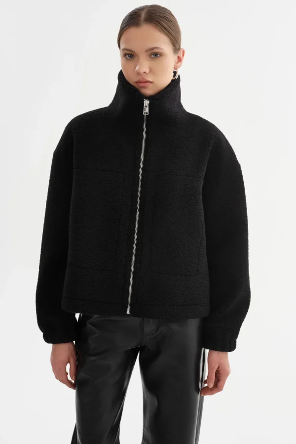 LAMARQUE Coats&Jackets | JAYNA | Sherpa Jacket Black