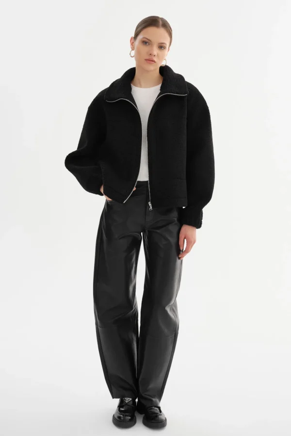 LAMARQUE Coats&Jackets | JAYNA | Sherpa Jacket Black