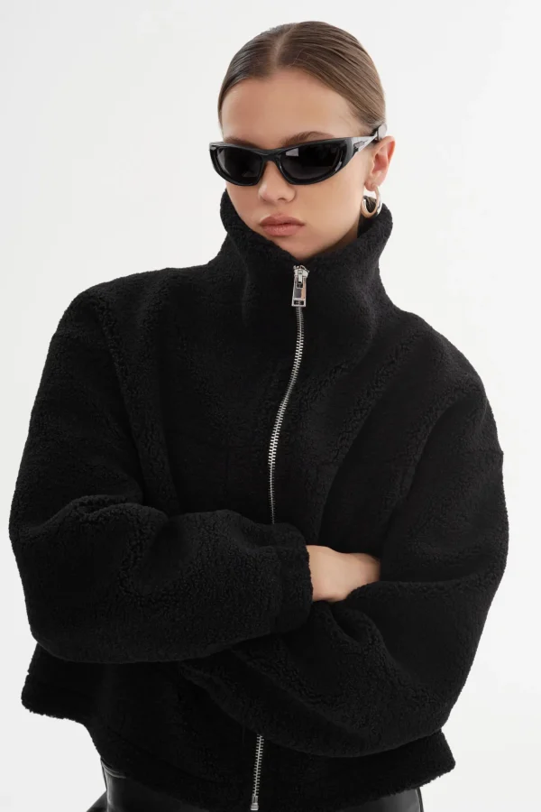 LAMARQUE Coats&Jackets | JAYNA | Sherpa Jacket Black
