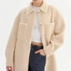 LAMARQUE Coats&Jackets | KANE | Sherpa Shacket Beige