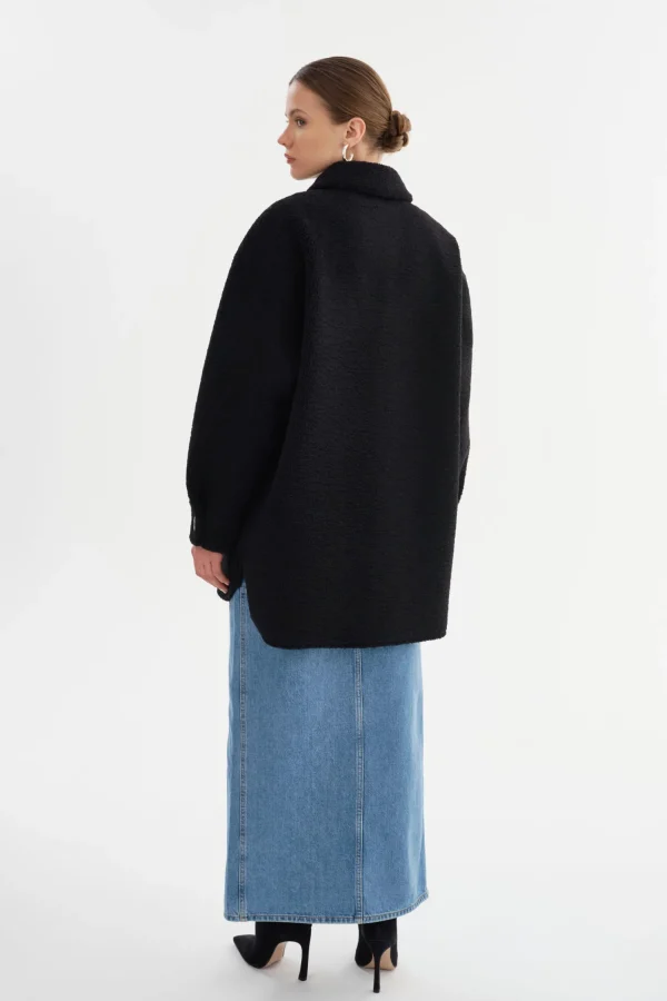 LAMARQUE Coats&Jackets | KANE | Sherpa Shacket Black