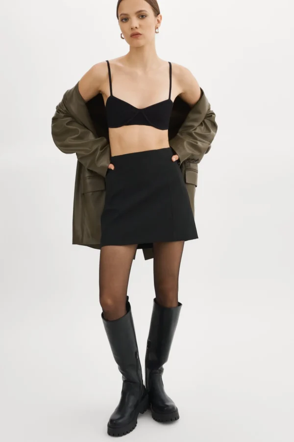 LAMARQUE Dresses | Coats&Jackets | Kassandra | Faux Leather Oversized Blazer Khaki