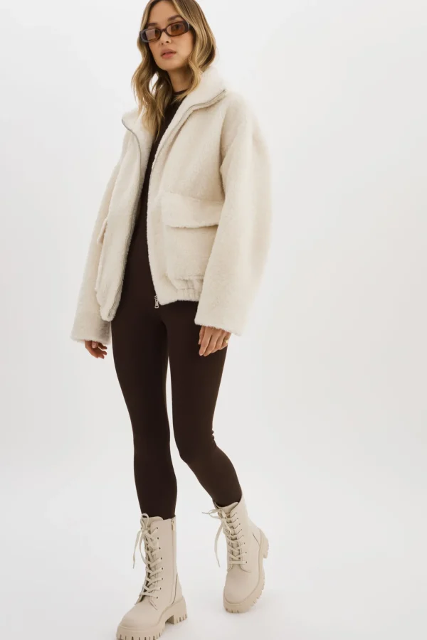 LAMARQUE Coats&Jackets | KIM | Sherpa Jacket Off White