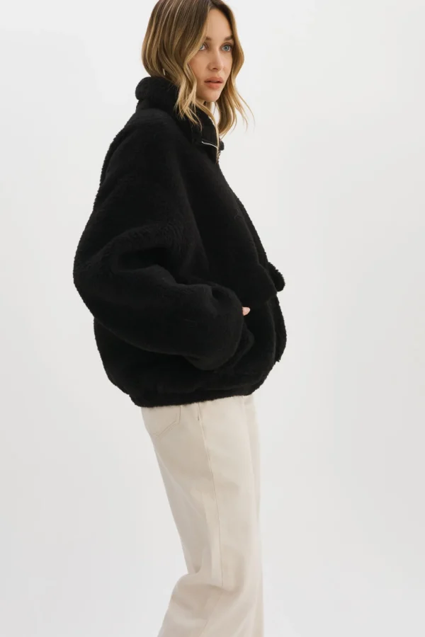 LAMARQUE Coats&Jackets | KIM | Sherpa Jacket Black