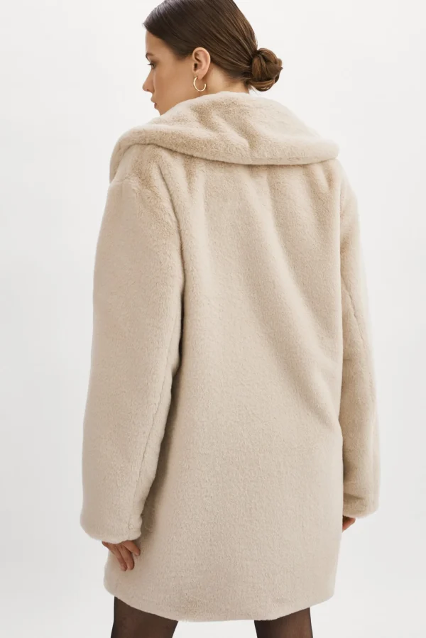 LAMARQUE Coats&Jackets | LINNEA | Faux Fur Coat Bone
