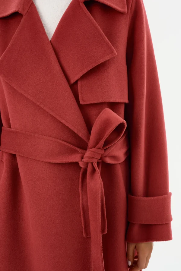 LAMARQUE Coats&Jackets | MARGARET | Wool Trench Coat Rosewood